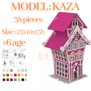 پازل سه‌بعدی چوبی مدل کازا